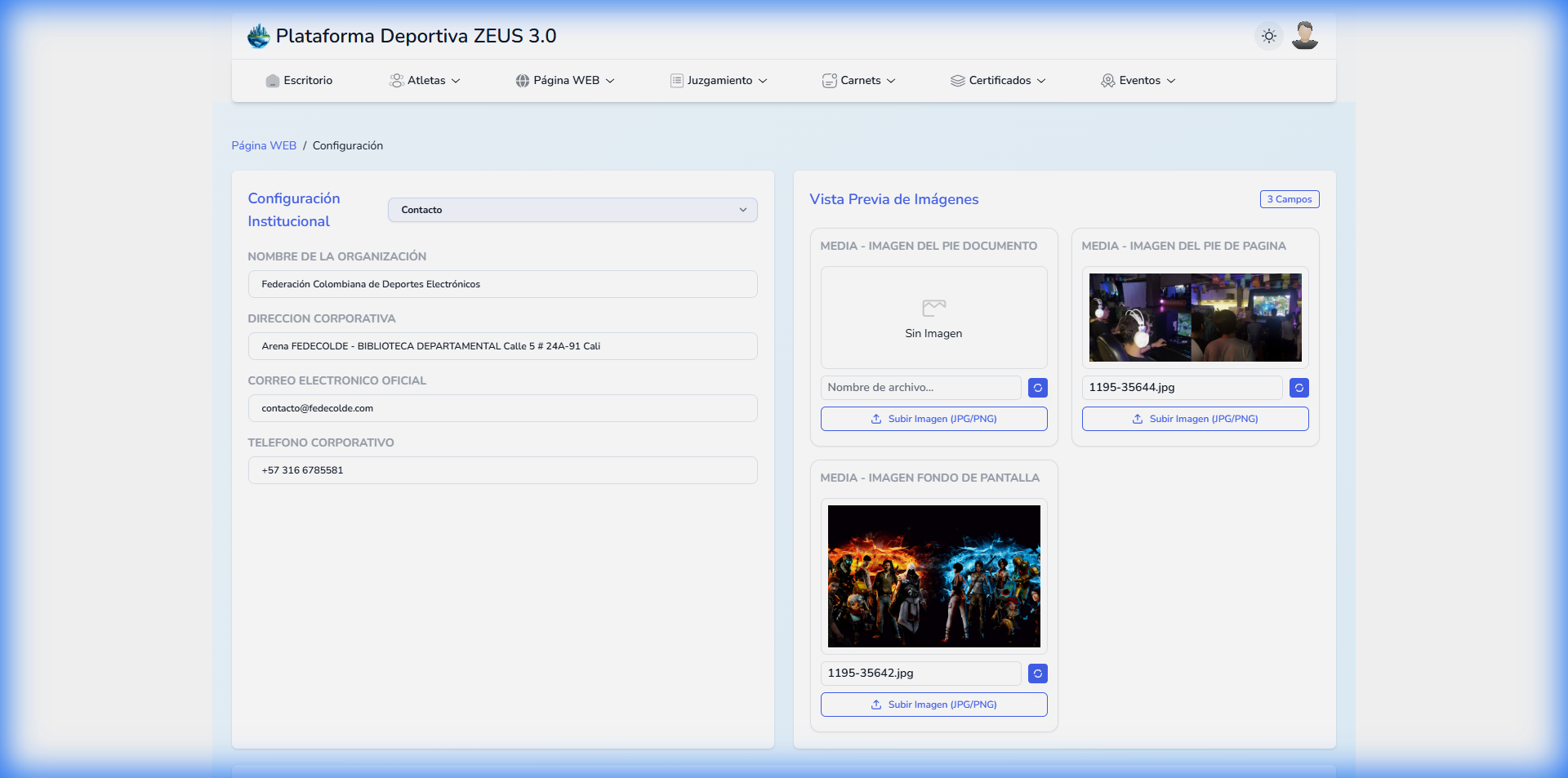 Configuración General